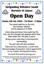Girlguiding Wilts South Open Day - Sunday 6th July 